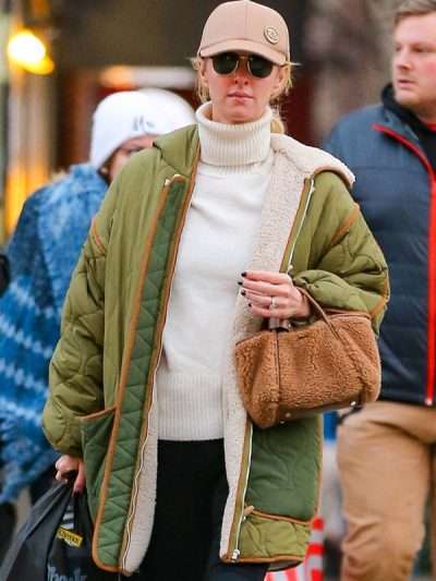 Nicky Hilton Green Hooded Jacket