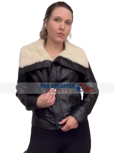 Taylor Tomlinson The Have It All Tour Shearling Black Leather Jacket