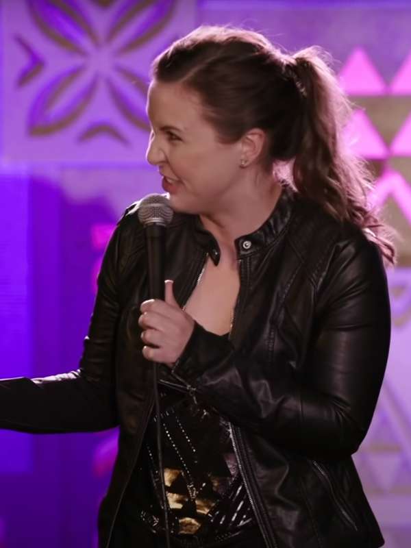 Taylor Tomlinson The Ice House Comedy Club Black Leather Jacket