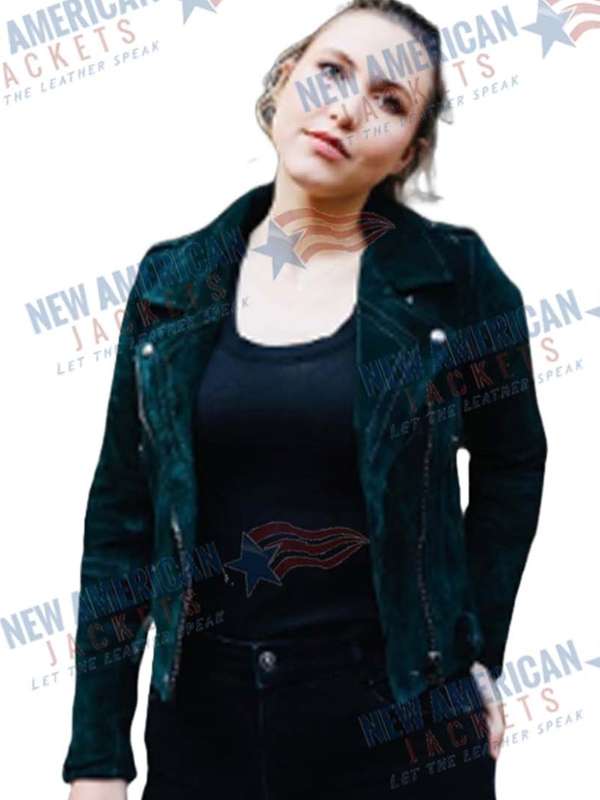 Taylor Tomlinson What Just Happened Biker Suede Leather Jacket