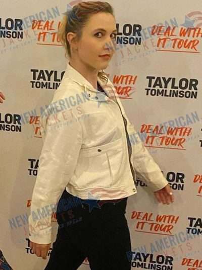 Taylor Tomlinson Deal With it Tour White Cropped Jacket