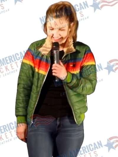 Taylor Tomlinson Green Puffer Jacket
