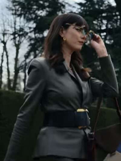 Kaya Scodelario The Gentlemen 2024 Susie Glass Leather Blazer