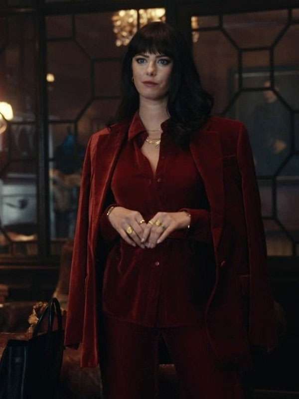Susie Glass The Gentlemen 2024 Red Blazer