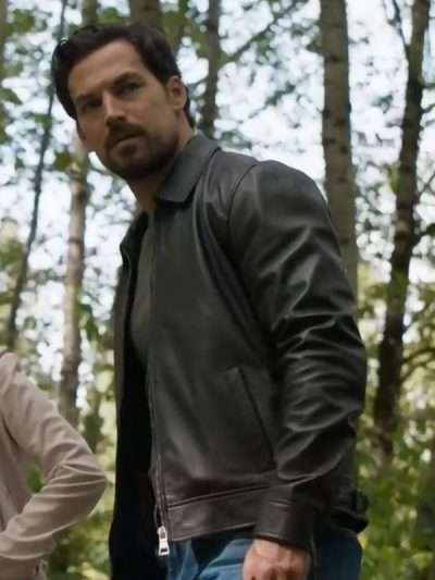 Cole Ellis Wild Cards S01 Black Leather Jacket
