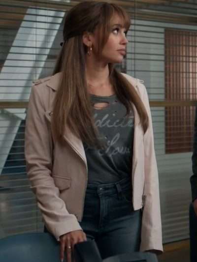 Max Mitchell Wild Cards White Biker Jacket