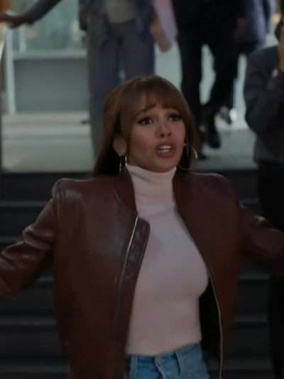 Max Mitchell Wild Cards Brown Bomber Leather Jacket