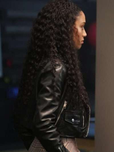 Olivia Baker All American S05 Cropped Black Leather Jacket