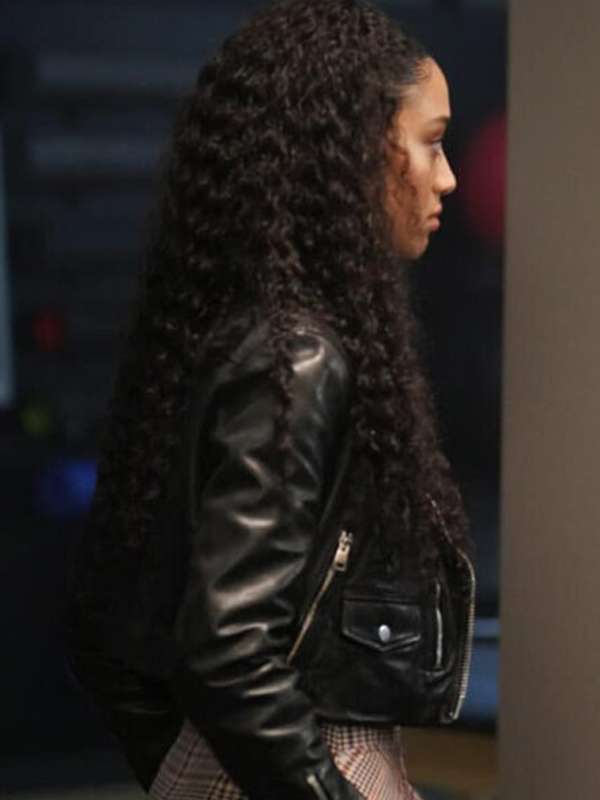 Olivia Baker All American S05 Cropped Black Leather Jacket