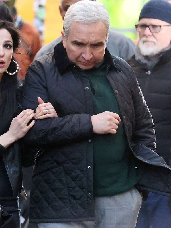 Eddie Marsan Back To Black 2024 Quilted Black Jacket
