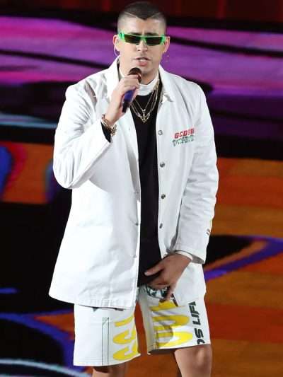 Bad Bunny American Airlines Arena White Cotton Jacket