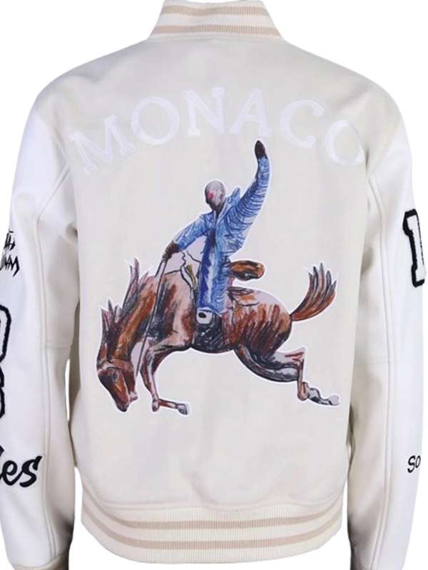 Diles Bad Bunny Off White Varsity Jacket