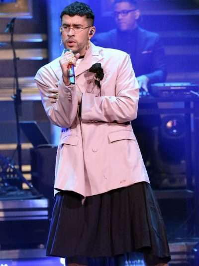 Bad Bunny The Tonight Show Pink Blazer