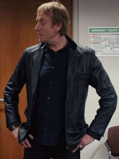 Berlin Station S02 Hector DeJean Black Leather Blazer