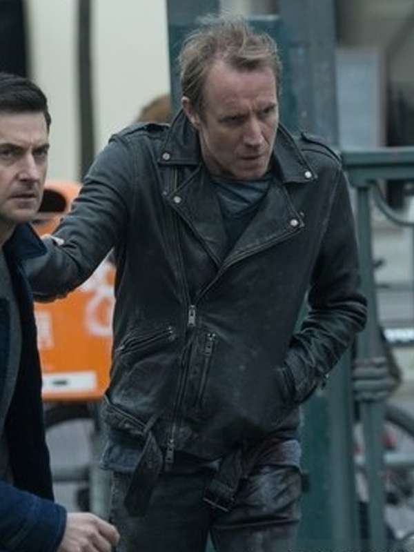 Berlin Station Hector DeJean Black Leather Jacket