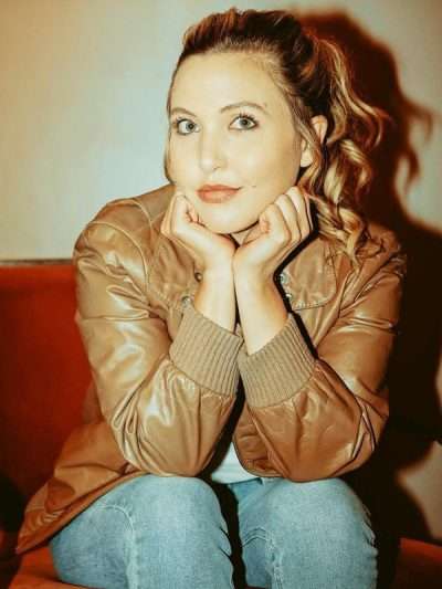 Taylor Tomlinson Comedy Connection Brown Leather Jacket