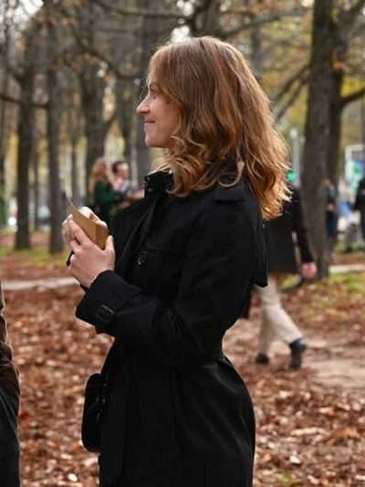 Lou de Laâge Coup de Chance 2024 Black Trench Coat