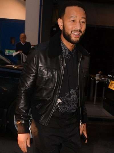 John Legend Date Night Black Leather Jacket