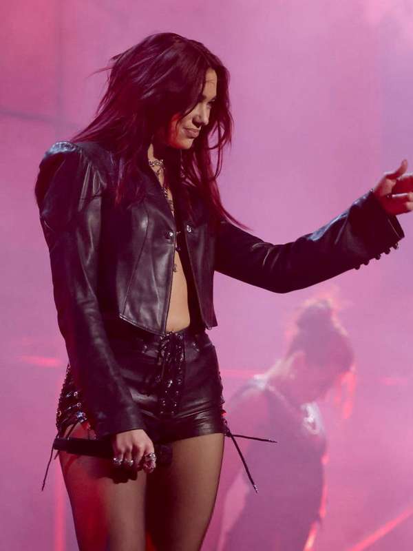 Dua Lipa BRIT Awards 2024 Black Cropped Jacket
