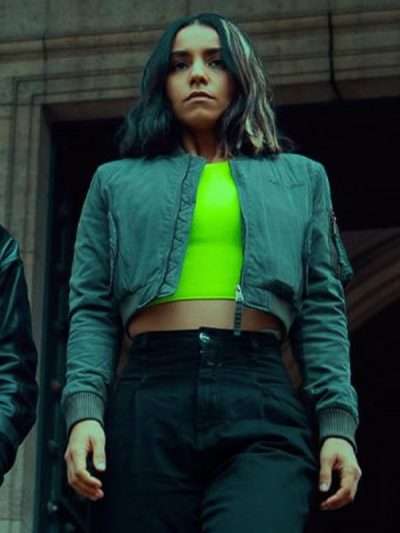 Lyna Furies Grey Bomber Jacket