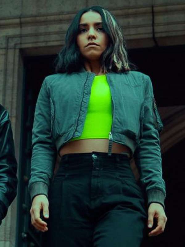 Lyna Furies Grey Bomber Jacket