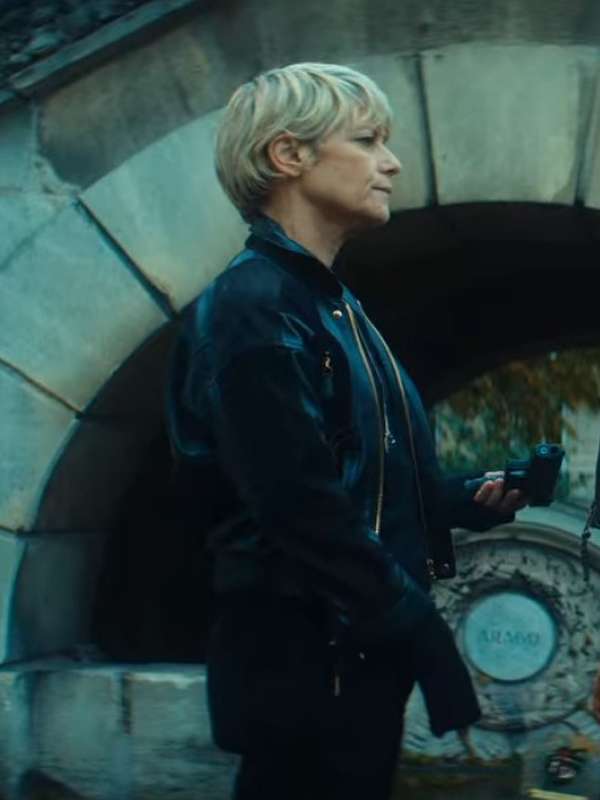 Marina Foïs Furies Black Leather Jacket