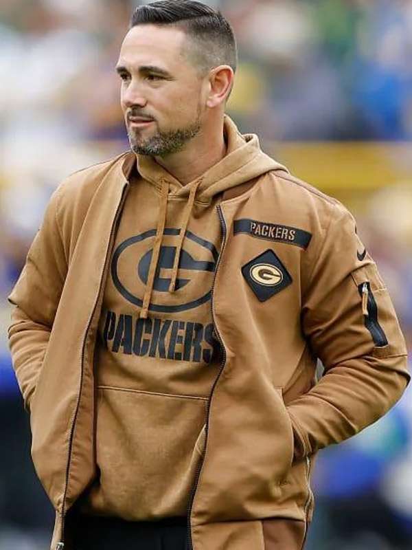 Matt LaFleur Green Bay Packers Salute To Service Brown Jacket