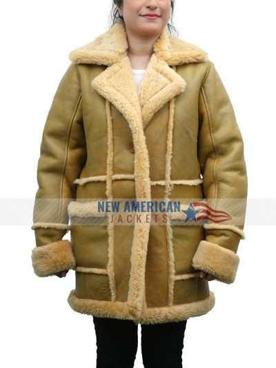 Zoe Kravitz Kin Milly Shearling Coat