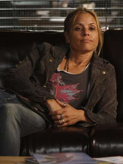 Maria Bello Law and Order SVU Black Leather Jacket