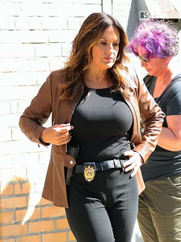 Law and Order SVU Olivia Benson Brown Leather Jacket