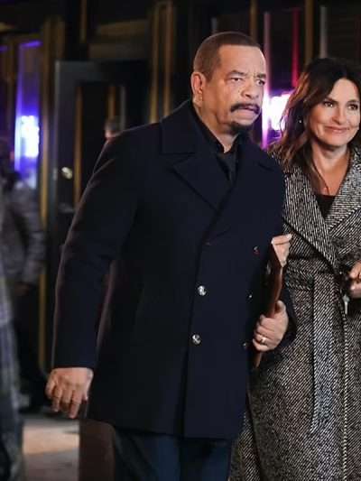 Odafin Tutuola Law and Order SVU Black Wool Coat