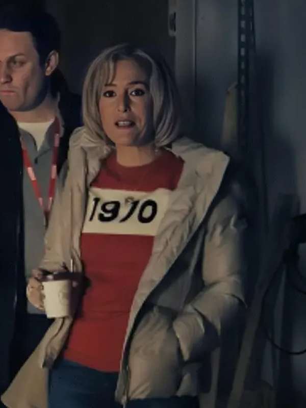 Gillian Anderson Scoop 2024 Puffer Jacket