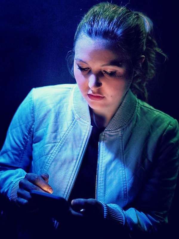 Comedy Club Taylor Tomlinson White Bomber Jacket