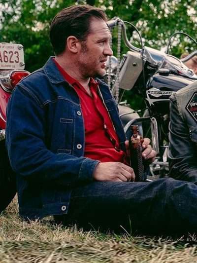 The Bikeriders 2024 Tom Hardy Blue Jacket