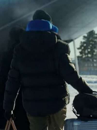 Owen Hendricks The Recruit Black Puffer Hooded Jacket