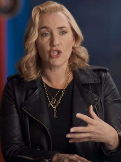 Kate Winslet The Regime Black Leather Jacket