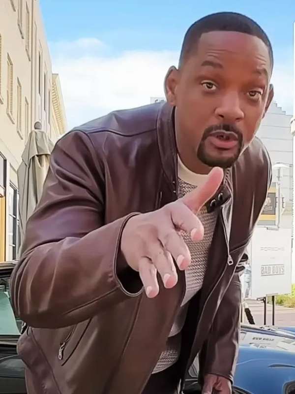 Bad Boys Ride or Die Will Smith Brown Leather Jacket