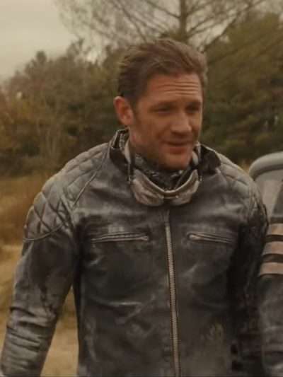 Tom Hardy The Bikeriders 2024 Black Leather Jacket