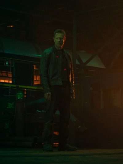 The Bricklayer 2024 Aaron Eckhart Black Leather Jacket