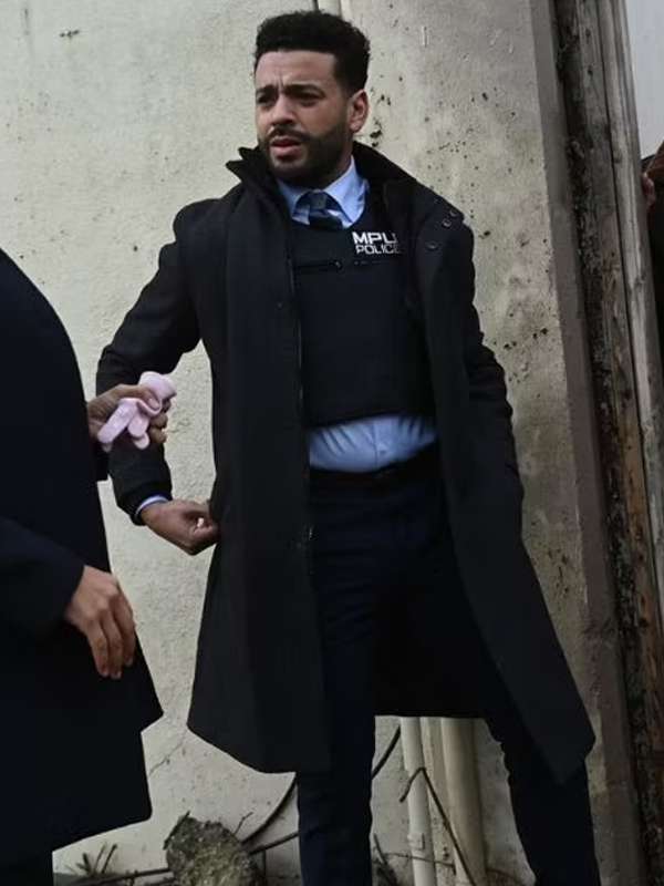 Mike Sherman Alert Missing Persons Unit Black Wool Coat