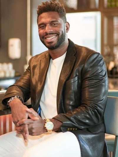 Brett Brown Love Is Blind Black Leather Blazer
