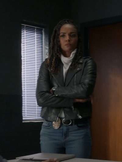 The Rookie S06 Nyla Harper Black Leather Jacket