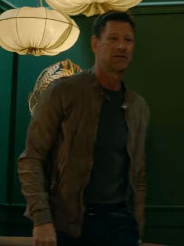 The Bricklayer Aaron Eckhart Brown Leather Jacket