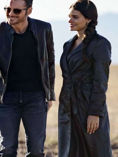 The Cleaning Lady Nadia Morales Black Leather Coat