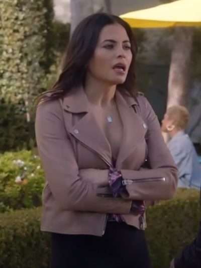 Jenna Dewan The Rookie Pink Biker Leather Jacket