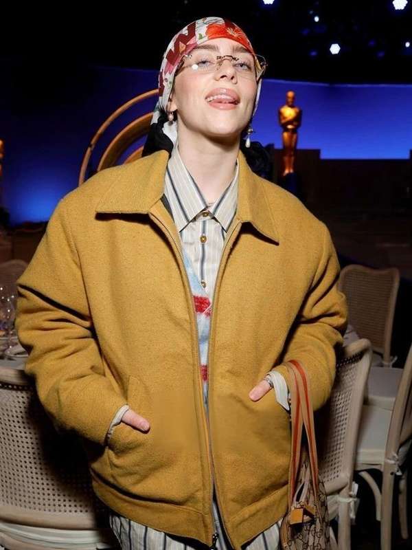 Billie Eilish 96th Oscars Awards 2024 Yellow Jacket