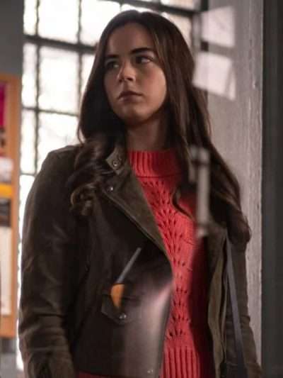 Yellowjackets Callie Sadecki Brown Suede Leather Jacket