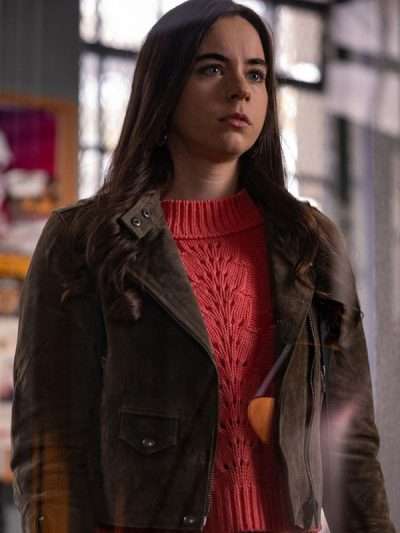 Yellowjackets Callie Sadecki Brown Suede Biker Leather Jacket