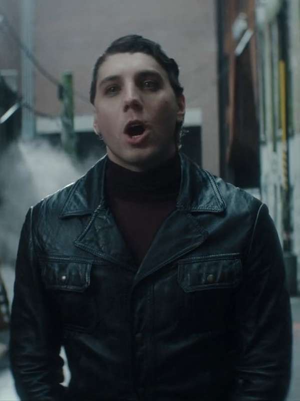Cat King Dead Boy Detectives S01 Black Leather Jacket