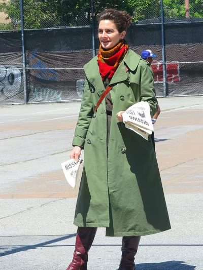 Cassie Anderson Eric 2024 Green Trench Coat